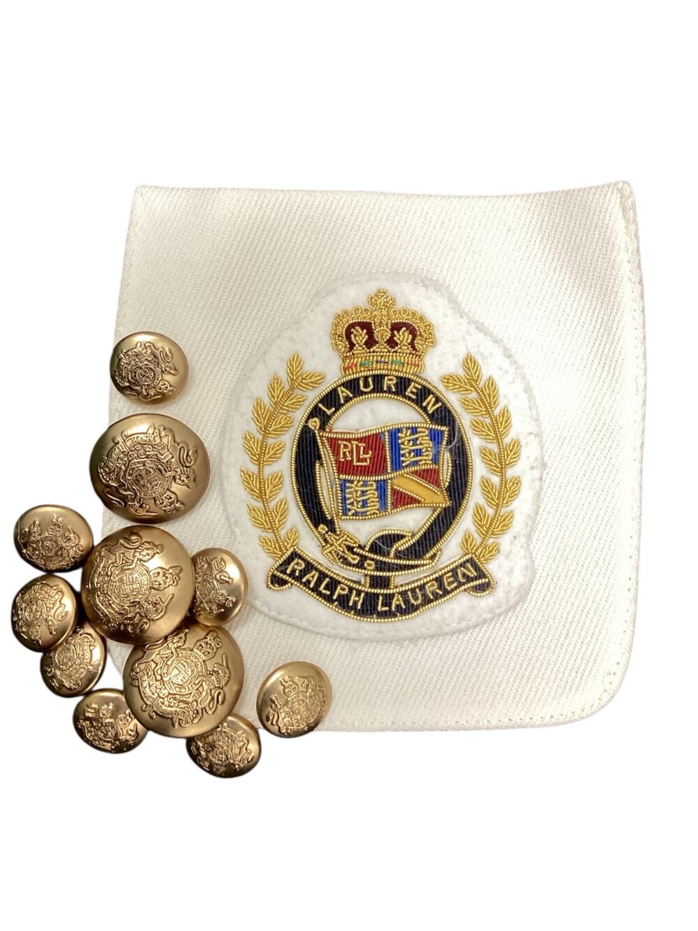 Vintage Ralph Lauren Emblem And Buttons Unisex One Size Gold Tone